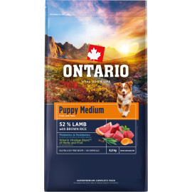 ONTARIO PUPPY MEDIUM LAMB AND BROWN RICE KARMA HYPOALERGICZNA DLA SZCZENIĄT RAS ŚREDNICH