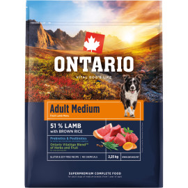 ONTARIO ADULT MEDIUM LAMB AND BROWN RICE KARMA DLA DOROSŁYCH PSÓW RAS ŚREDNICH
