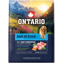 ONTARIO ADULT MONOPROTEIN TURKEY and SWEET POTATOES KARMA DLA DOROSŁYCH PSÓW