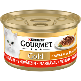 GOURMET GOLD SAUCE DELIGHTS MOKRA KARMA DLA KOTA z wołowiną