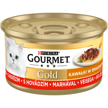 GOURMET GOLD SAUCE DELIGHTS MOKRA KARMA DLA KOTA z wołowiną