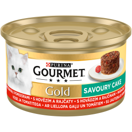 GOURMET GOLD SAVOUR CAKE KARMA DLA KOTA z wołowiną i pomidorami