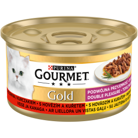 GOURMET GOLD MOKRA KARMA DLA KOTA z wołowiną i kurczakiem