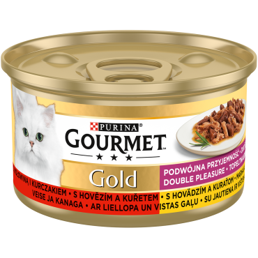 GOURMET GOLD MOKRA KARMA DLA KOTA z wołowiną i kurczakiem