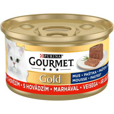 GOURMET GOLD MOKRA KARMA DLA KOTA mus z wołowiną
