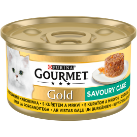 GOURMET GOLD SAVOUR CAKE KARMA DLA KOTA z kurczakiem i marchewką
