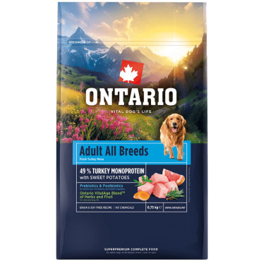 ONTARIO ADULT MONOPROTEIN TURKEY and SWEET POTATOES KARMA DLA DOROSŁYCH PSÓW