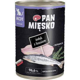 PAN MIĘSKO MOKRA KARMA DLA KOCIĄT indyk z łososiem