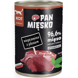PAN MIĘSKO MOKRA KARMA DLA KOTA wieprzowina z jeleniem