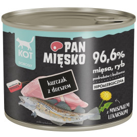 PAN MIĘSKO MOKRA KARMA DLA KOTA kurczak z dorszem