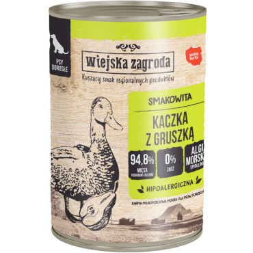 WIEJSKA ZAGRODA KARMA DLA PSA kaczka z gruszką