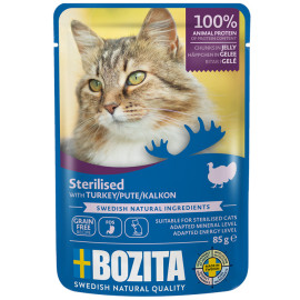 BOZITA KARMA DLA KOTA STERYLIZOWANEGO saszetki z indykiem w galaretce