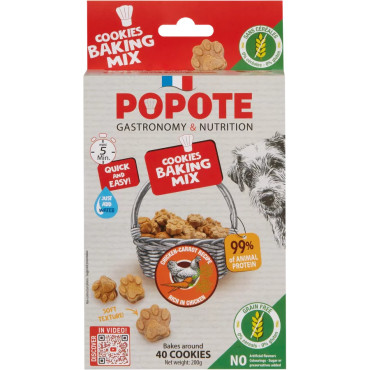 POPOTE MIESZANKA DO PIECZENIA CIASTEK DLA PSA z kurczakiem i marchewką