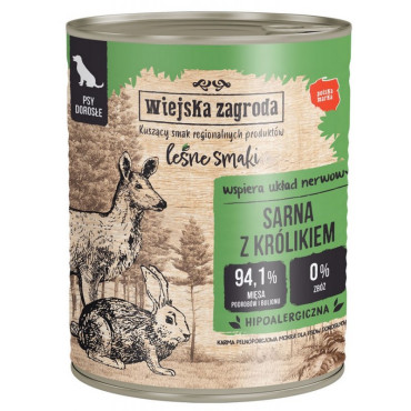 WIEJSKA ZAGRODA KARMA DLA PSA leśne smaki sarna z królikiem