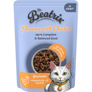 BEATRIX ADULT CAT KARMA DLA KOTA fileciki z kurczakiem w sosie BEATRIX ADULT CAT KARMA DLA KOTA fileciki z kurczakiem w sosie