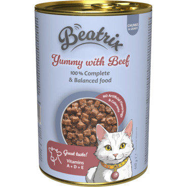 BEATRIX ADULT CAT KARMA DLA KOTA z wołowiną w sosie BEATRIX ADULT CAT KARMA DLA KOTA z wołowiną w sosie