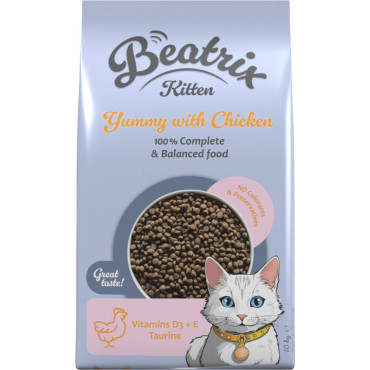 BEATRIX KITTEN SUCHA KARMA DLA KOCIĄT z kurczakiem