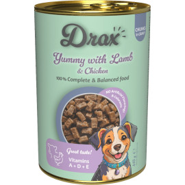 DRAX ADULT DOG MOKRA KARMA DLA PSA z jagnięciną i kurczakiem