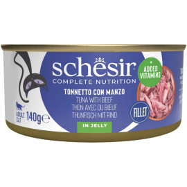 SCHESIR CAT MOKRA KARMA DLA KOTA tuńczyk z wołowiną i ryżem w galaretce