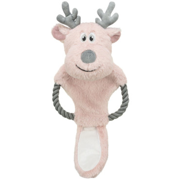 TRIXIE ŚWIĄTECZNA ZABAWKA DLA PSA RENIFER Z LINĄ