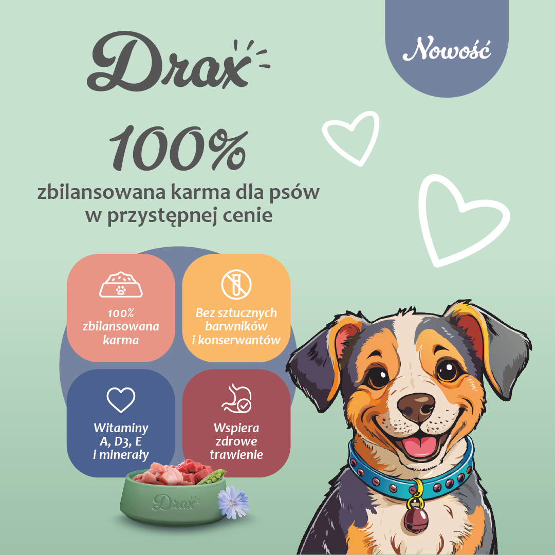 NOWOŚĆ! Suche i mokre karmy Drax i Beatrix dla psów i kotów