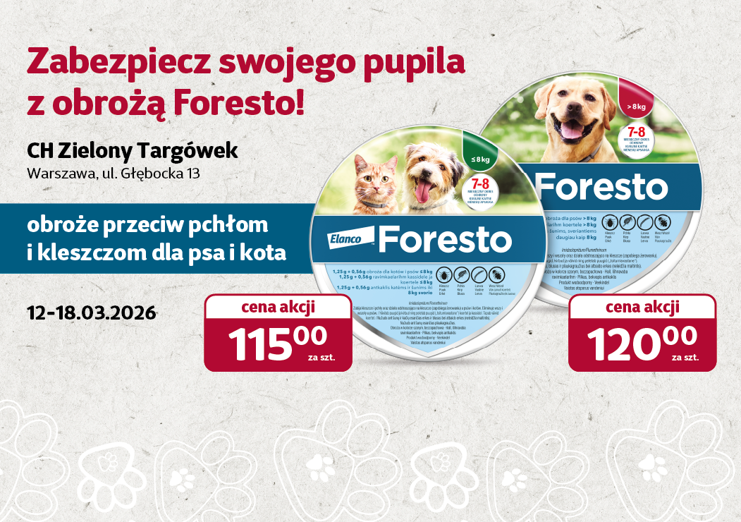 Zabezpiecz swojego pupila z obrożą Foresto